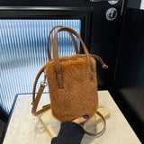 SOFT PLUSH BUCKET BAG WOMEN CROSSBODY SHOULDER_CUAB00558