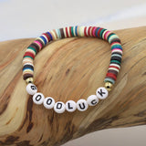 COLORFUL POLYMER CLAY LETTER BEADED BRACELET_CWMM3570