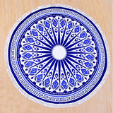 ROUND MICROFIBER TASSEL BEACH TOWEL BLANKET_CWMM7602