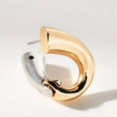 Vintage Spiral Stainless Steel Gold Earrings