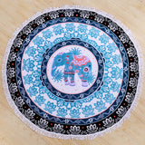 ROUND MICROFIBER TASSEL BEACH TOWEL BLANKET_CWMM7602