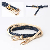 Fashionable Ladies Weave Thin Waist Belts
