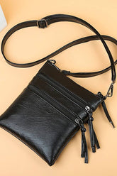 SOFT LEATHER VERTICAL ZIPPER SHOULDER BAG_CUAB0033