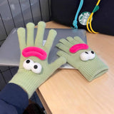 CARTOON KNITTED COLD PROOF TOUCH SCREEN GLOVES_CWAG0179