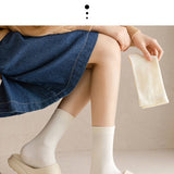 SOLID COLOR BONELESS SOCKS STACKED MID TUBE SOCKS_CWMS1116