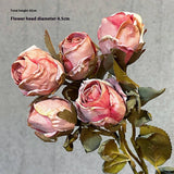 HIGH END BURNT EDGE ROSE BOUQUET FOR TABLE DECOR_CWMM6588