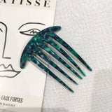 4 0 THICK PLATE FIVE TOOTH COMB ACETATE HAIRPIN_CWAHA4231