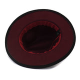 Women Warm Color Matching Belt Panama Hat_Cwah0707