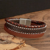 NEW BRAIDED STAINLESS STEEL CHAIN BRACELET_CWAJE1464