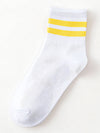 2 STRIPE COTTON MID SOCKS FOR WOMEN WHOLESALE_CWMS070