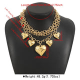 METAL STYLE PERSONALIZED HEART PENDANT NECKLACE_CWMM3136
