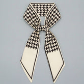 FLORAL LETTER SCARF HAIR TIE RIBBON_CWASC0065