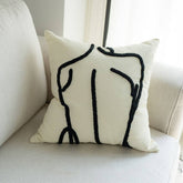 MOROCCAN STYLE EMBROIDERED GRID PILLOW COVER_CWMM7689