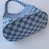 Plaid Simple Commuter Canvas Bag_Cwab2156