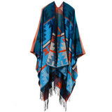 FAUX CASHMERE SLIT SHAWL SCARF CAPE COAT CLOAK_CWASC2252