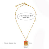 Vintage Style Steel Necklace With Heart Pendant_Cwmm8857