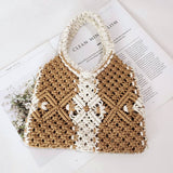 CUTE HOLLOW MESH HANDHELD WOVEN BAG_CWAB1976