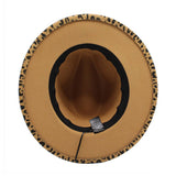 FASHION LEOPARD PRINT WOOLEN HAT JAZZ HAT FELT HAT_CWAH2542