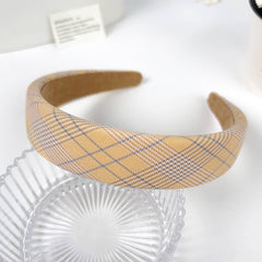 Fresh Checkered Versatile And Simple Hair Band