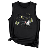 Trendy Loose Fit Tank, Funny Print For Women