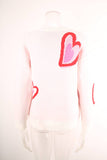 Valentines Day Heart Peach Sweater Knit