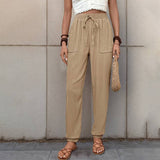 Texture Sense Casual Long Small Foot Pants