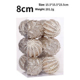 8/12Cm Painted Foam Xmas Ball Ornament Set_Cwmm9964