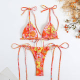 Floral Leopard Print Bikini,Summer Swimwear_Cwmw0188