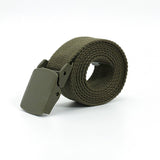 SOLID COLOR WOVEN CANVAS BELT WITH PLASTIC BUCKLE_CWABE0675