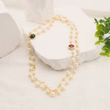 Womens High-End Pearl Sweater Necklace