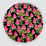 ROUND MICROFIBER TASSEL BEACH TOWEL BLANKET_CWMM7602