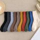 Winter Plus Velvet Thick Warm Terry Mid-Tube Socks_Cwms1391