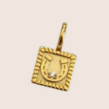 STAINLESS STEEL U SHAPED NECKLACE WITH ZIRCONIUM_CWMM5600
