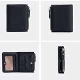 Ultra-Thin Short Card Holder Genuine Leather Wallet_Cwab3704