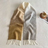 GRADIENT WOOL SCARF THICK SOFT WINTER WRAP_CWASC2362