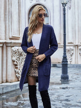 Womens Loose Plus-Size Solid Color Sweater Coat