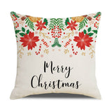 CHRISTMAS FESTIVE FLOWERS AND LEAVES PILLOWCASE_CWMM1393