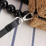 CUTE WOODEN BEAD PORTABLE WOVEN BAG_CWAB2096