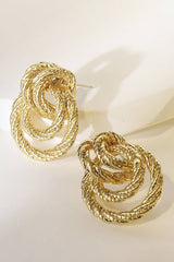 Twist Design Stud Earrings