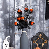 Halloween Black Pumpkin & Maple Leaf Bouquet_Cwmm9824
