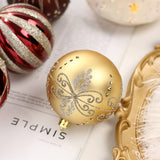 16PCS 8CM PAINTED CHRISTMAS BALL ORNAMENT SET_CWMM9881