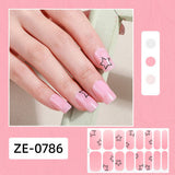 Valentine Pink Heart Lip Nail Stickers_Cwmm11217