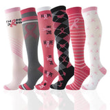 PATTERNED SPORTS LONG COMPRESSION SOCKS SET_CWMS1878