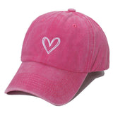 SPRING SUMMER WASH HEART BASEBALL CAP SUN HAT CWAH0012