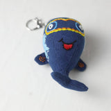 HAND EMBROIDERED BLUE WHALE FISH PLUSH CHARM_CWMM6018