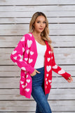 Valentines Day Long Cardigan Love Sweater