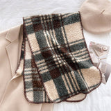 Vintage Tartan Wrap Scarf With Soft Texture_Cwasc2751