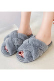 CROSS STRAP HOUSE SHOES COZY COMFY INDOOR SLIPPERS_CWSHS201