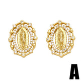 RETRO VIRGIN MARY EARRINGS_CWAJE0975