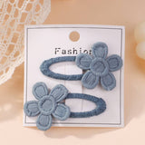 FRESH DAISY FIVE PETAL FLOWER HAIR CLIP SET_CWAHA6706